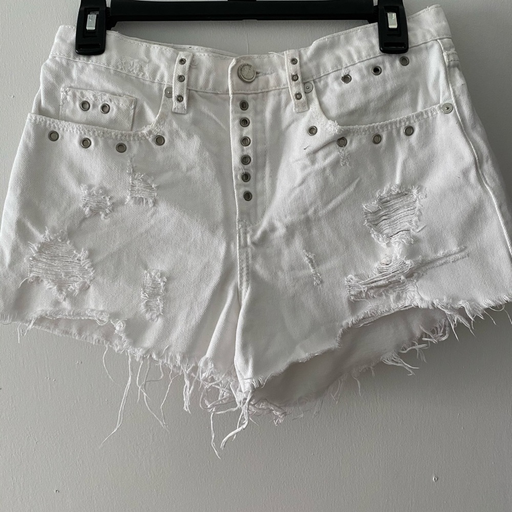 BLANKNYC White Studded Shorts